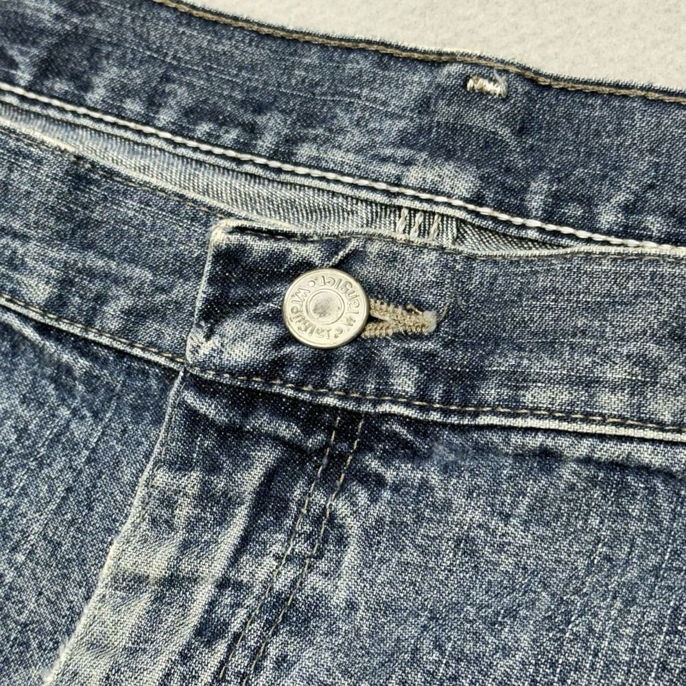 VTG Y2K Wrangler Jorts Rugged Wear Mens 40 Blue Denim Carpenter Shorts Relaxed - Picture 11 of 16